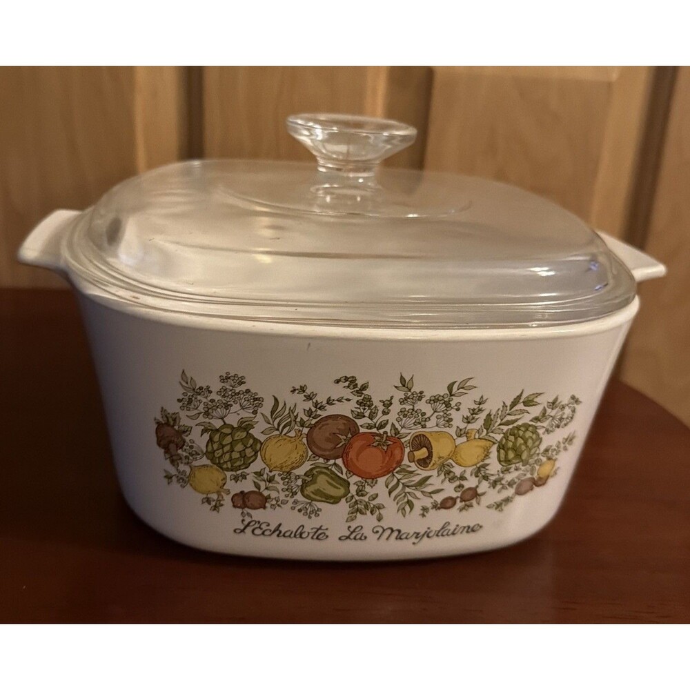 Corning Ware Spice of Life 3 Quart Square Casserole A-3-B With A-9-C LID Perfect